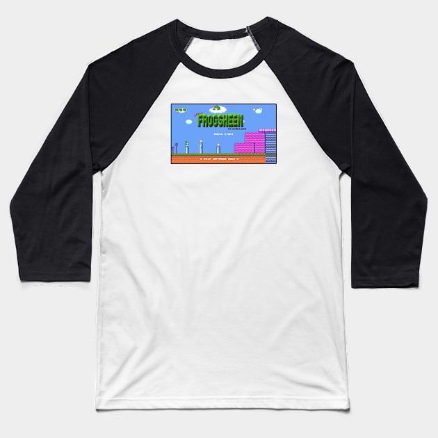 Frogsheen Title Screen Baseball T-Shirt by Infamous_Quests